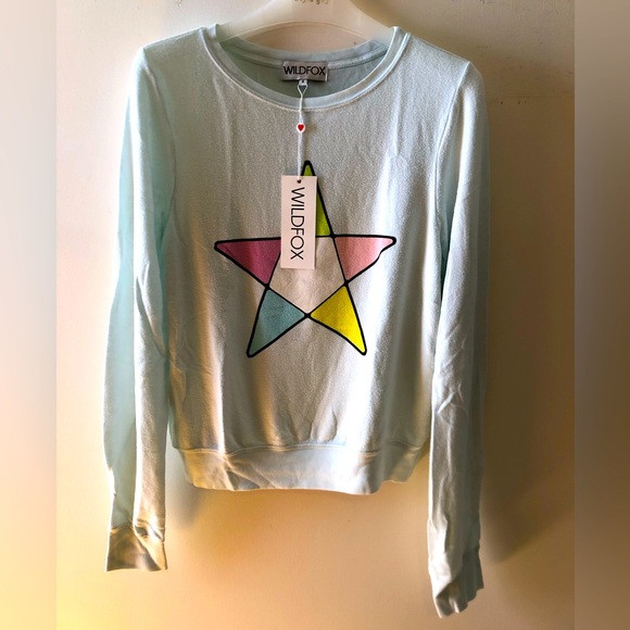 NEW Wildfox Women’s Crew Neck Long Sleeve Super soft Tee NWT - Picture 2 of 3